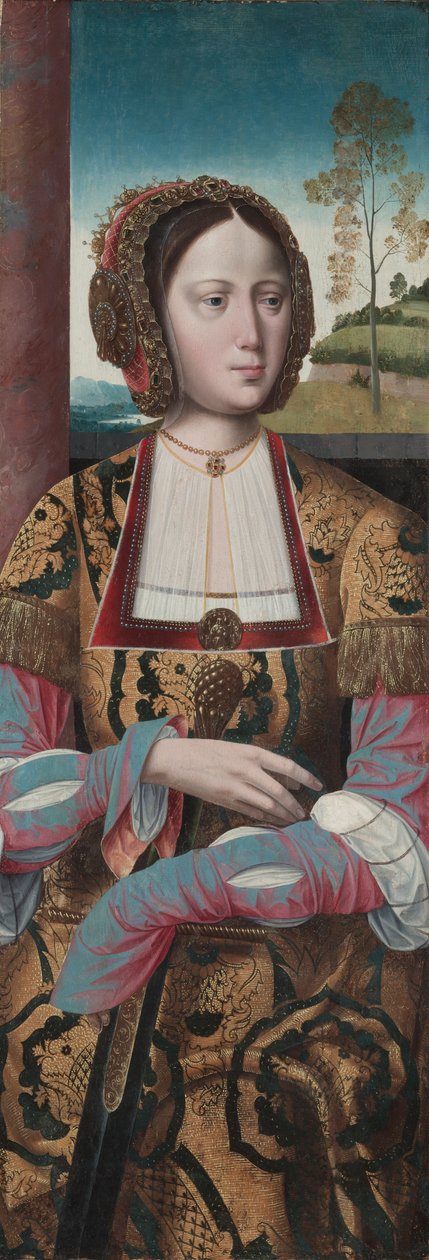Santa Catarina, c.1520 (têmpera sobre painel de madeira) de Master of the Holy Blood