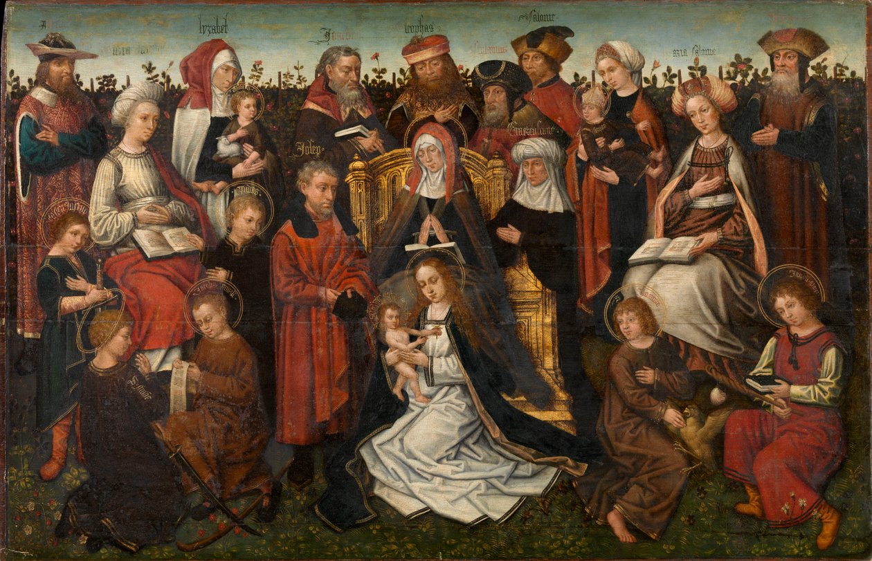 The Family of St. Anne, c.1500-10 (óleo sobre painel) de Master of the Holy Family of St. Anne