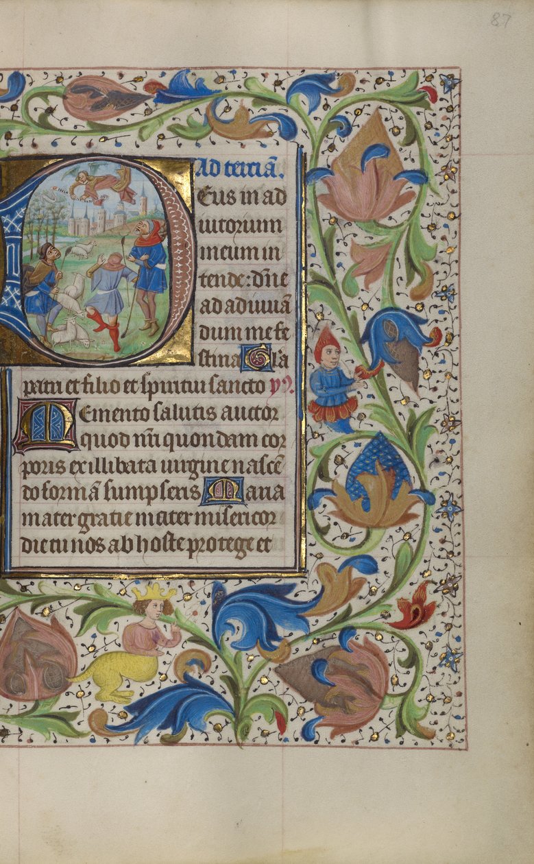Inicial D: A Anunciação aos Pastores de Master of the Lee Hours