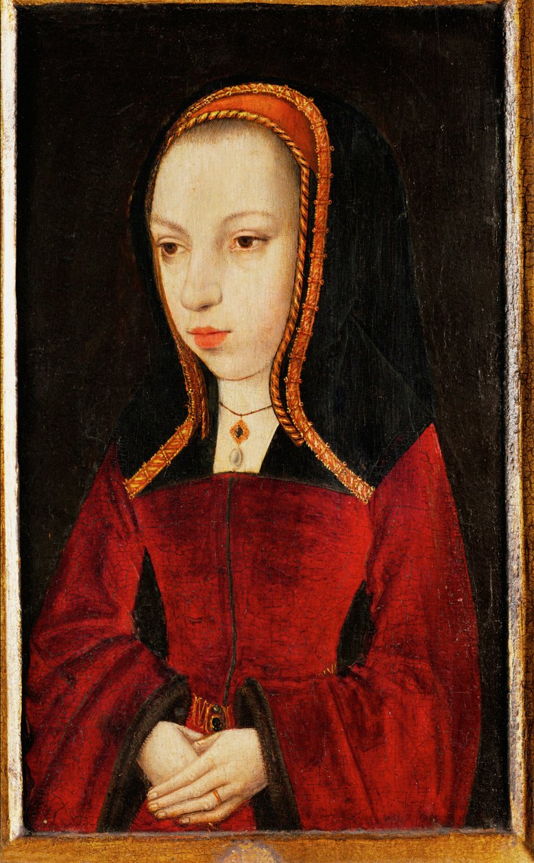 Margarida da Áustria, arquiduquesa, filha do imperador Maxilmiliano I, governanta dos Países Baixos ... de Master of the Legend of St.Priest