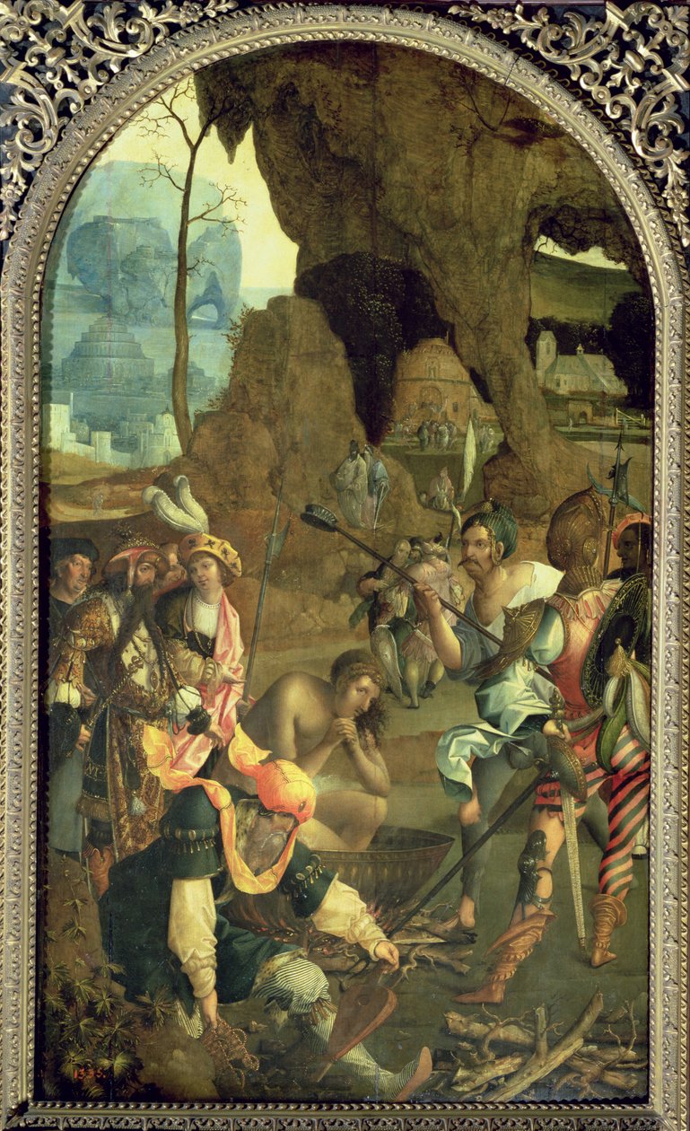 O martírio de São João Evangelista, c.1525 de Master of the Legend of St. John the Evangelist