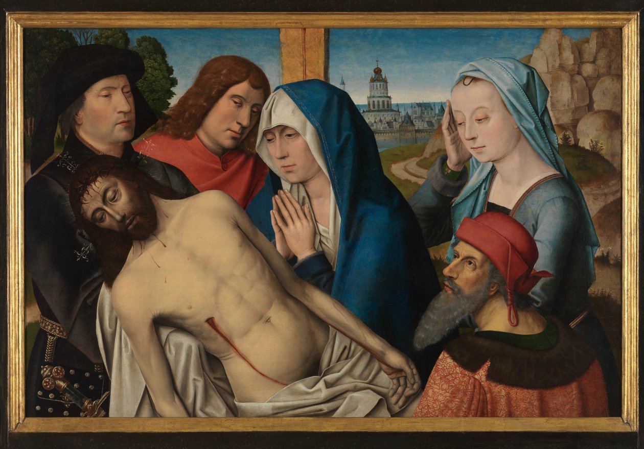 Lamentação (óleo sobre painel) de Master of The Legend of St. Lucy
