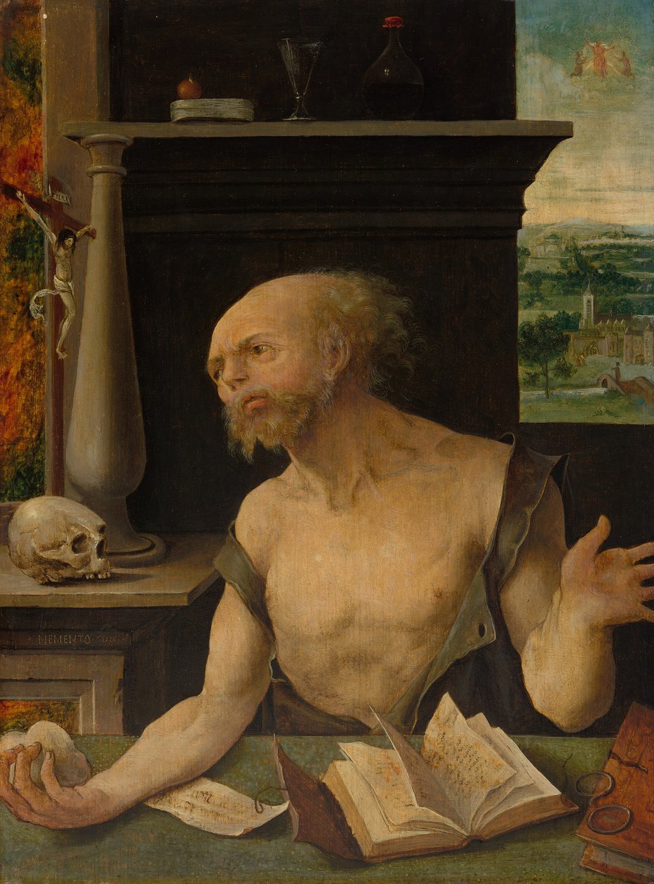 São Jerônimo em Penitência, 152530. de Master of the Lille Adoration