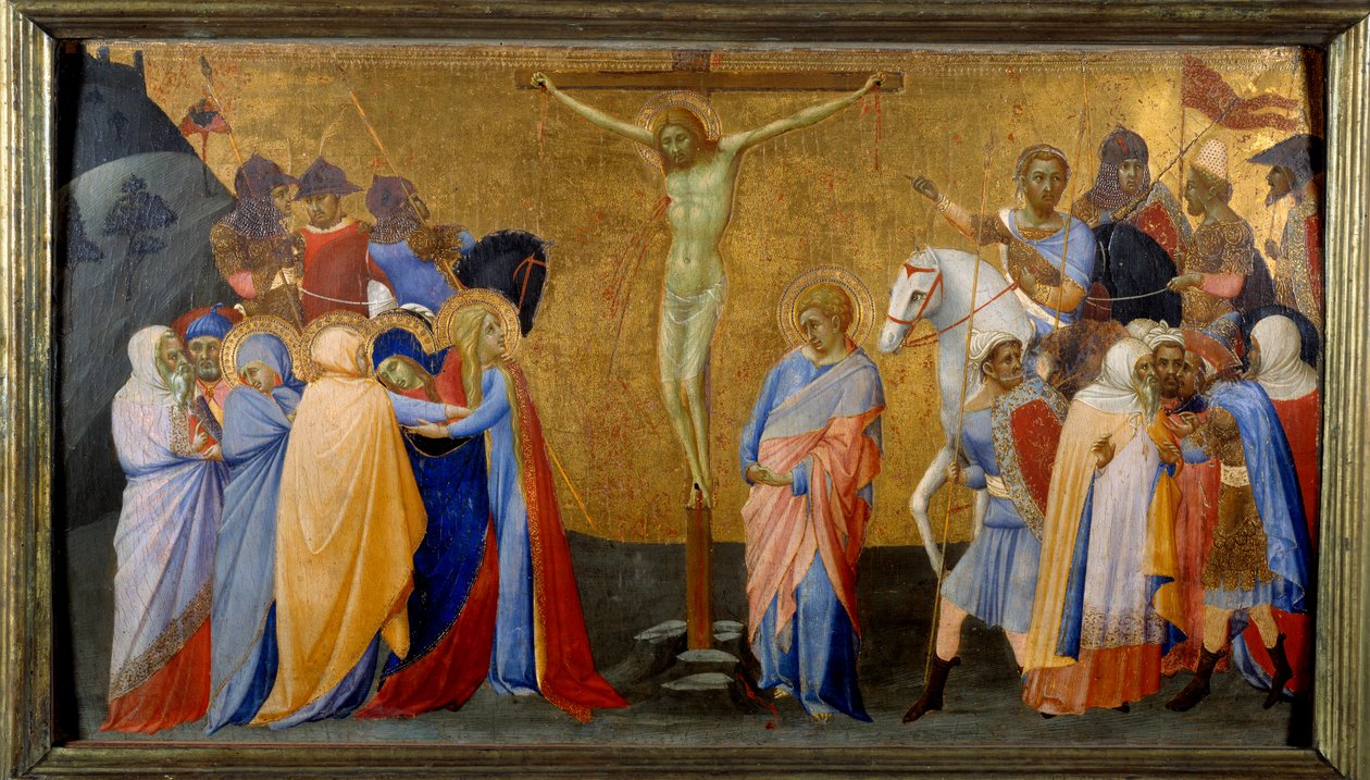 A Detrempe da Crucificação do Mestre da Madonna De San Pietro d