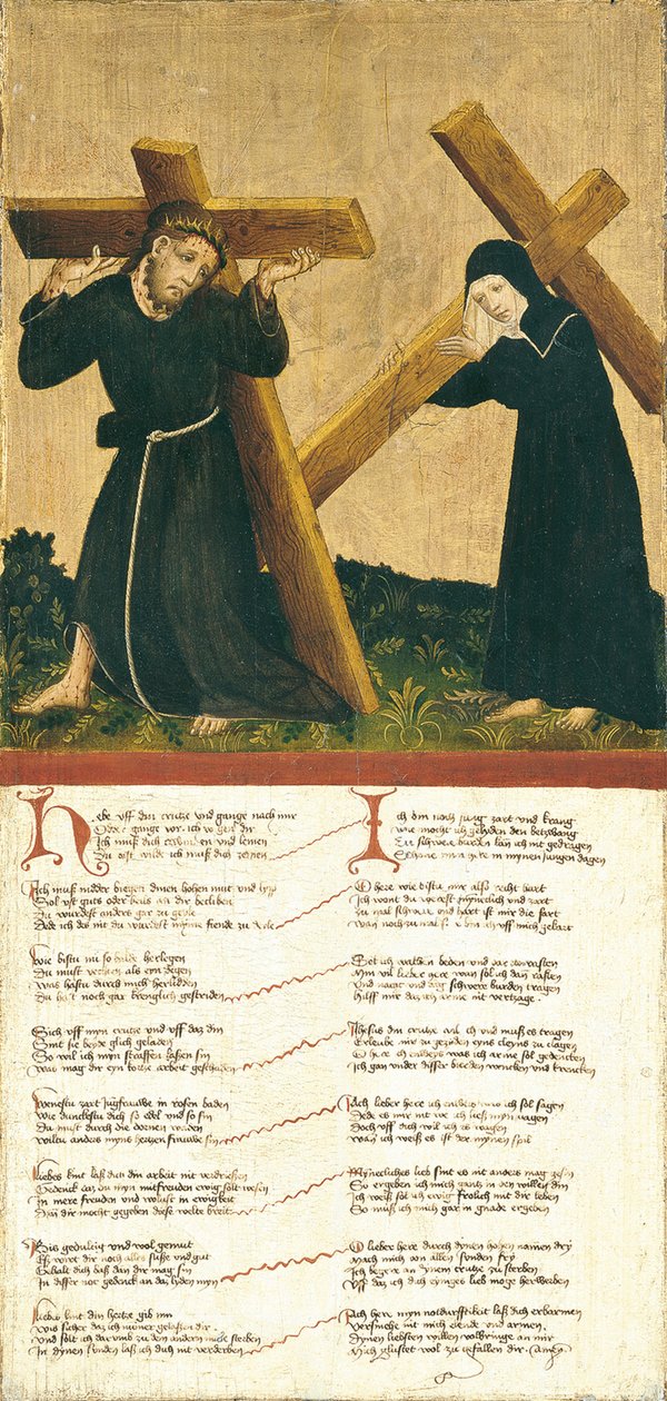 Cristo carregando a cruz de Master of the Middle Rhine