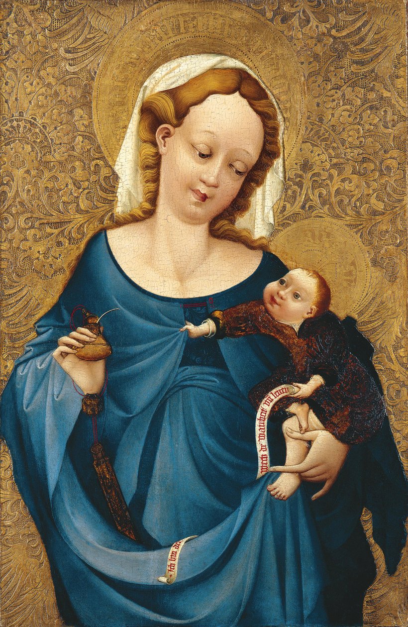 Madonna com o tinteiro, ca 1430 de Master of the Middle Rhine
