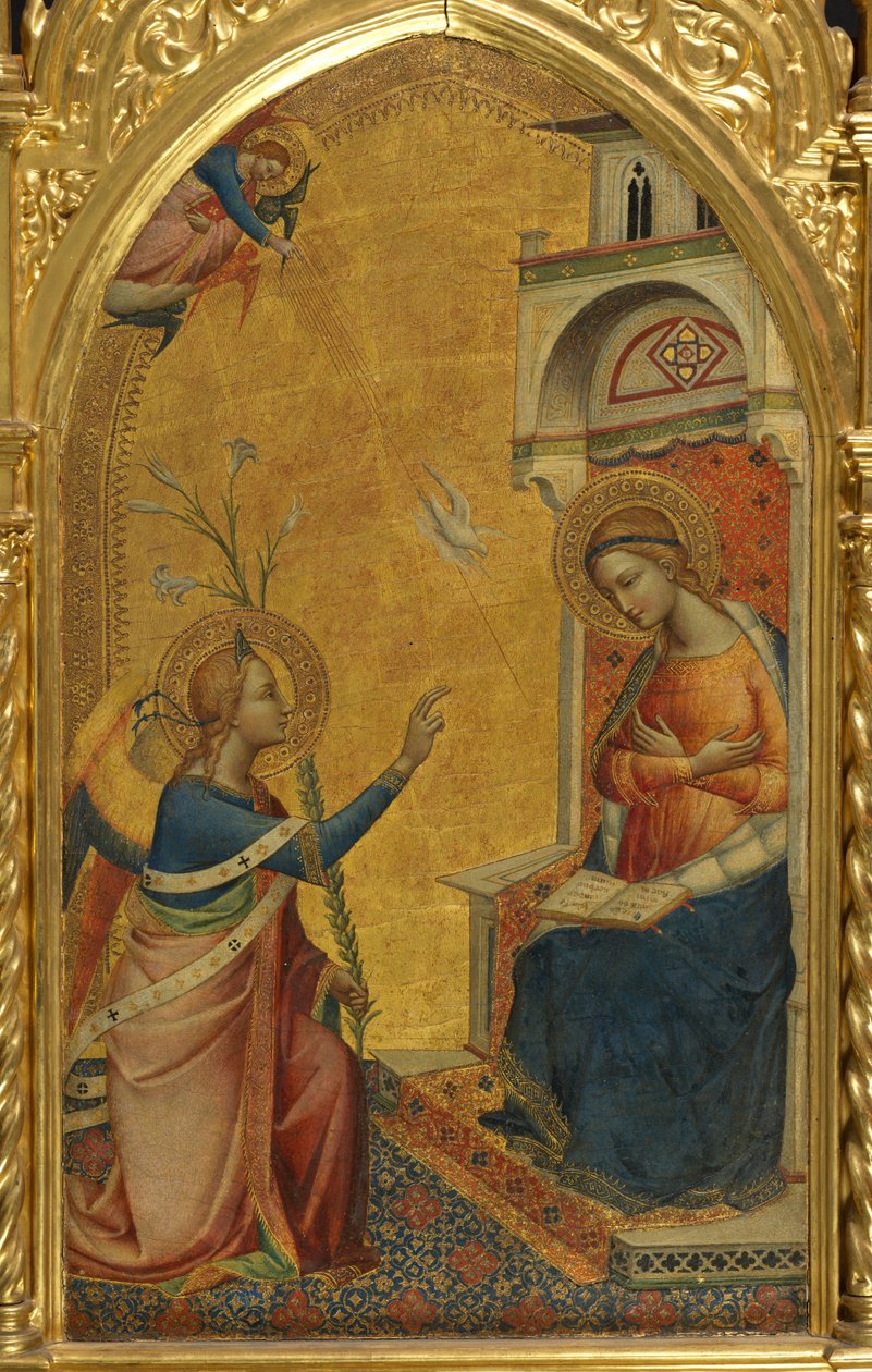 Anunciação, c.1350-75 (tempera no painel) de Master of the Misericordia (attr.to)