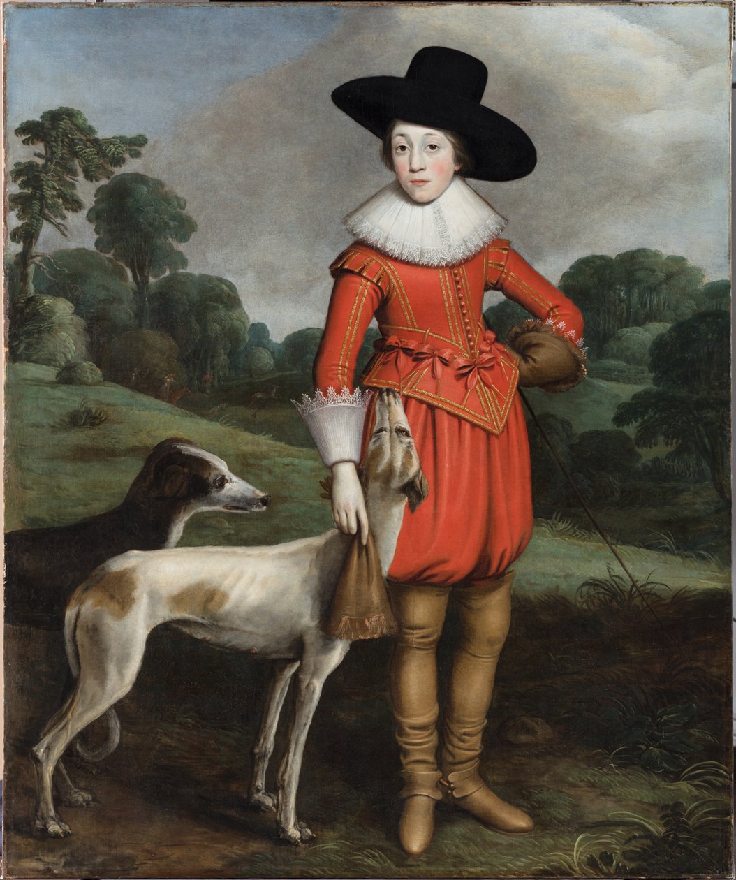 Um retrato de William II, Príncipe de Orange, quando menino (óleo sobre tela) de Master of the Monteviot Boy in Red