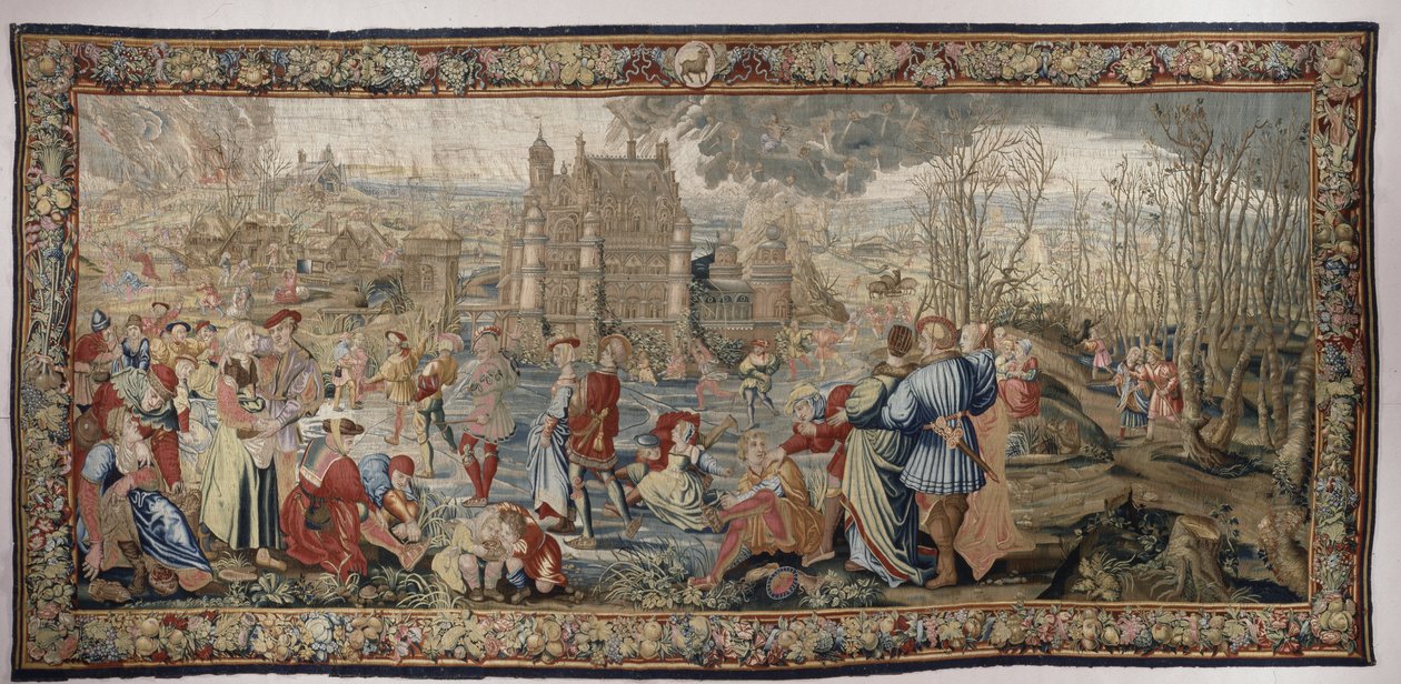 Inverno, da série Seasons of Lucas, c.1535 (lã e seda) de Master of the Months of Lucas Master of the Months of Lucas