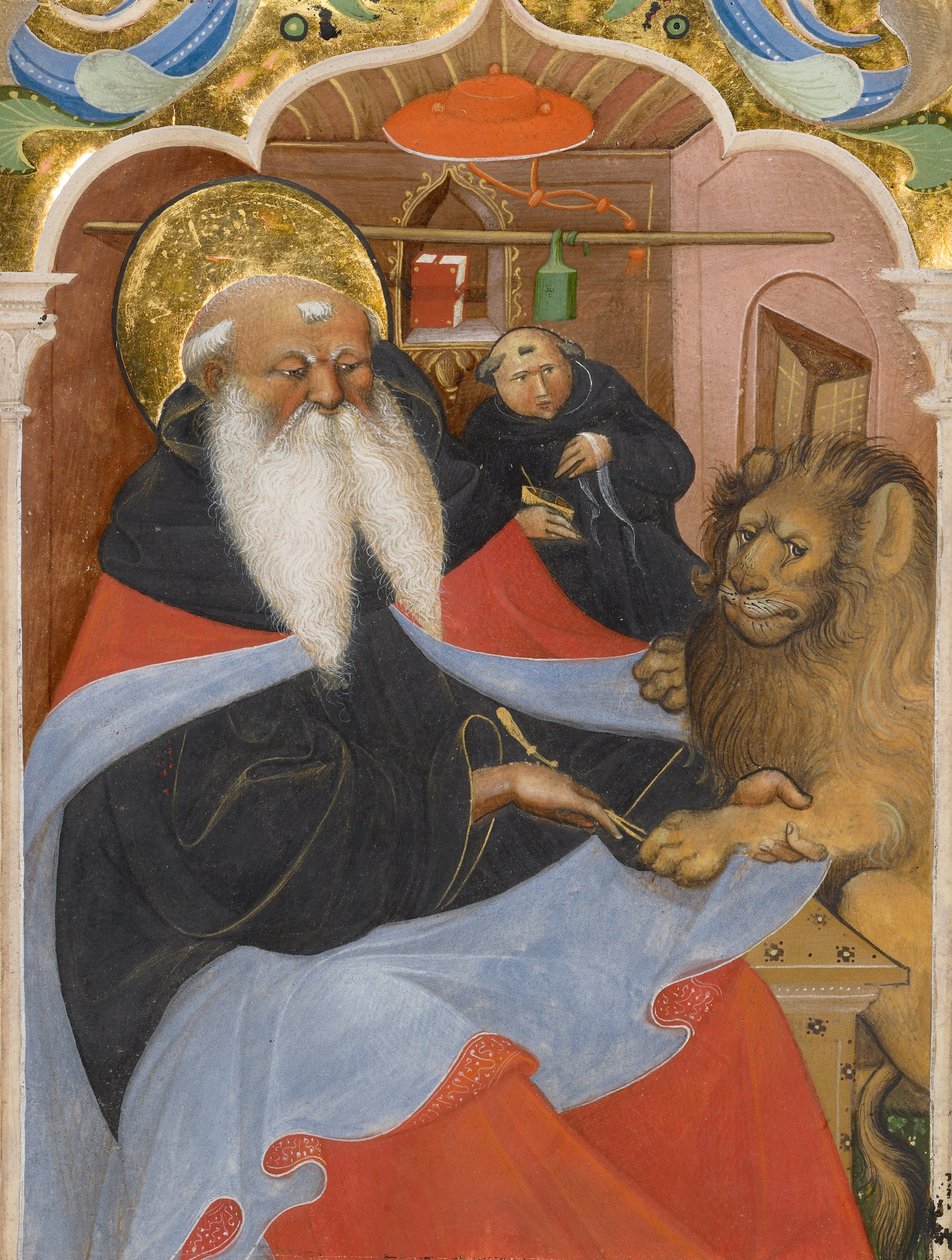 São Jerônimo Extraindo um Espinho da Pata de um Leão de Master of the Murano Gradual