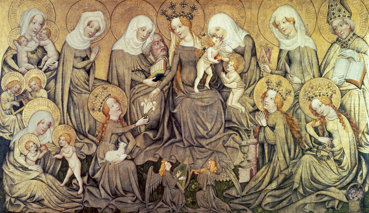 Painel central do Altarpiece de Ortenberg, c1410-1420 de Master of the Ortenberg Altar