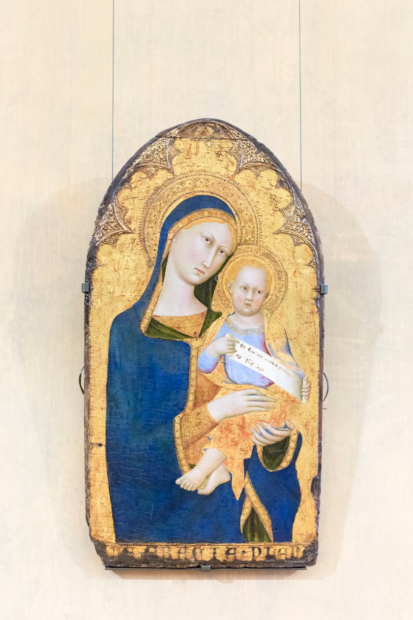 Madonna e criança, Maestro della Madonna di palazzo Venezia, Siena, activa na primeira metade do século XIV, galeria nacional de arte antiga, Roma, Itália de Master of the Palazzo Venezia Madonna