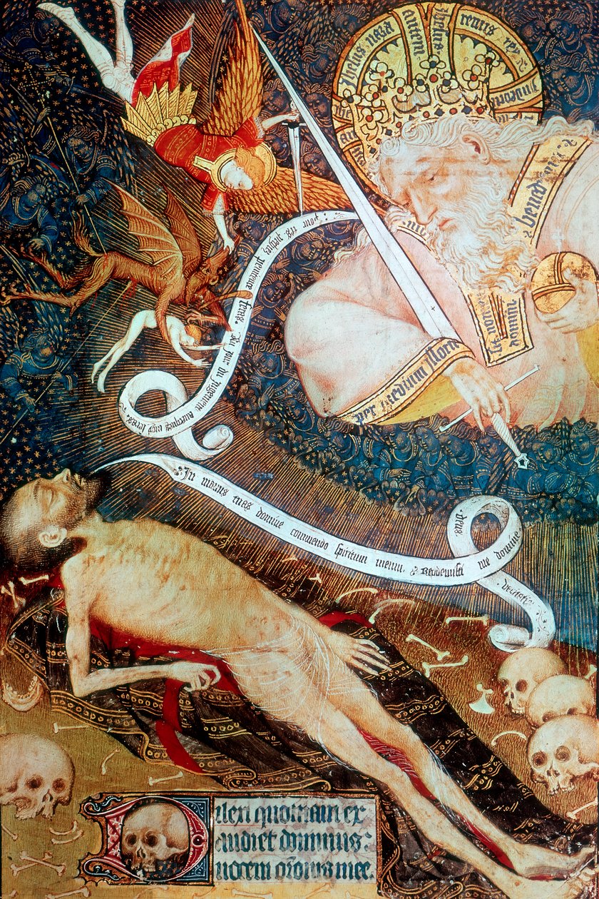 O Julgamento da Morte, início do século XV de Master of the Rohan Hours