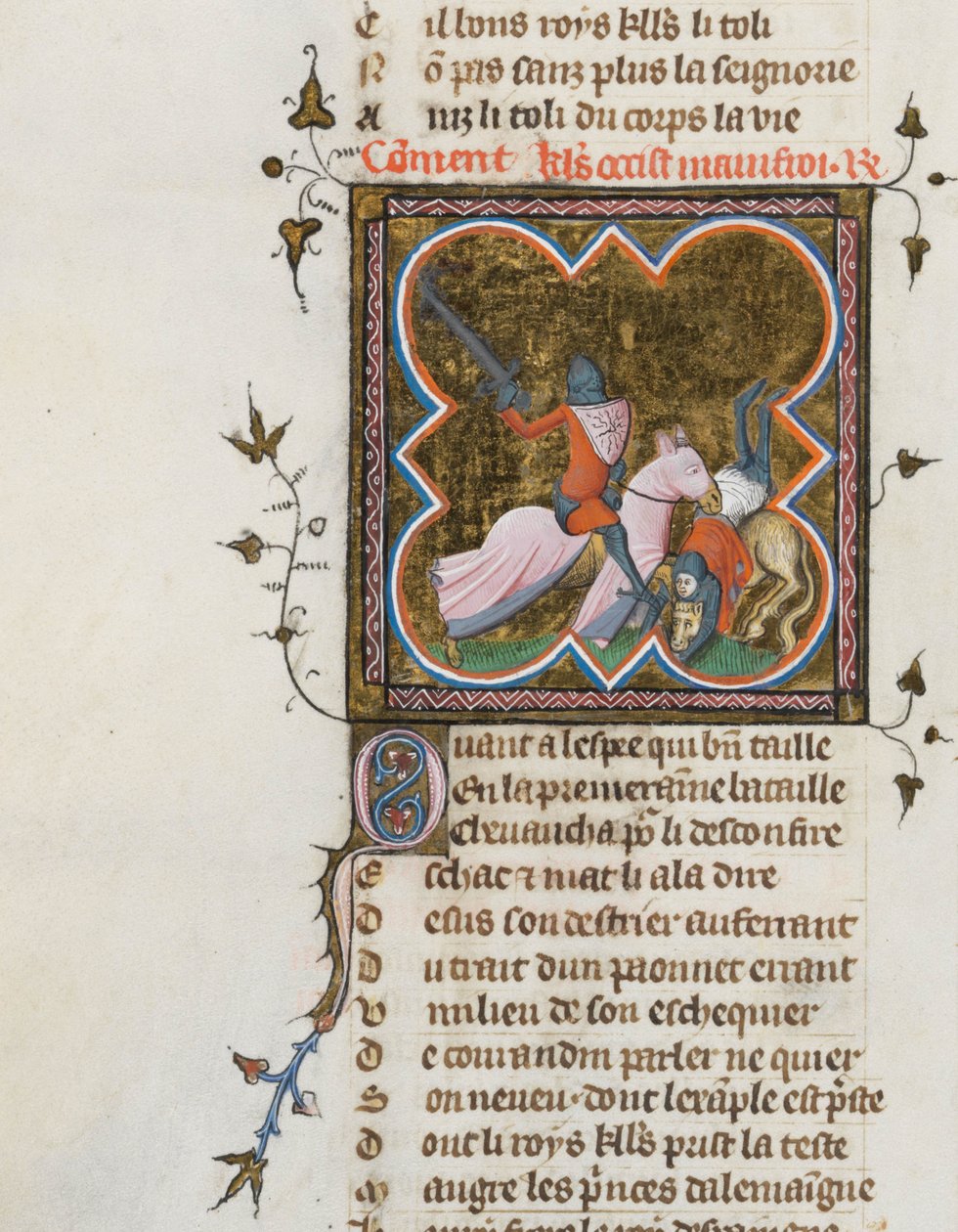 Miniatura de um manuscrito do Roman de la Rose por Guillaume de Lorris e Jean de Meun, 1353 de Master of the Rose novels