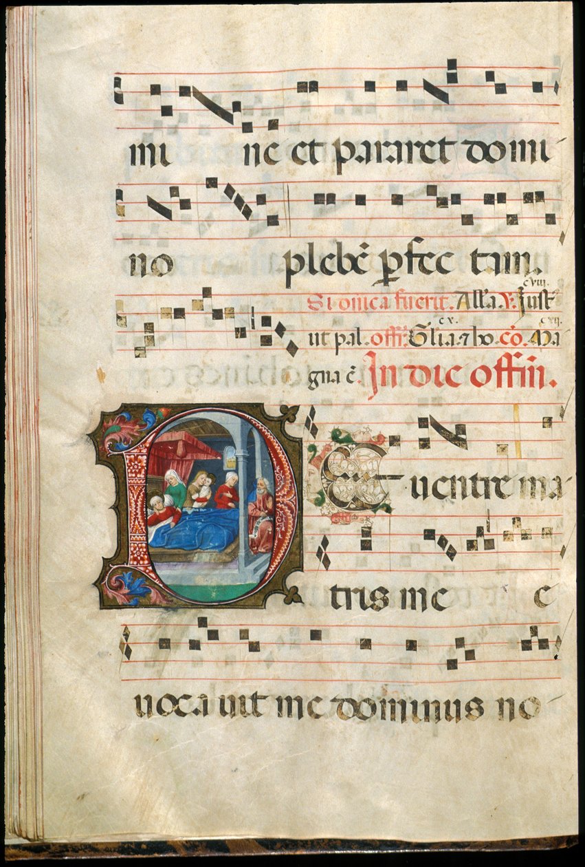 Folio de uma folha gradual, do final do século XV (tinta, tempera e folha de ouro sobre pergaminho) de Master of the Saluces Hours (attr. to)