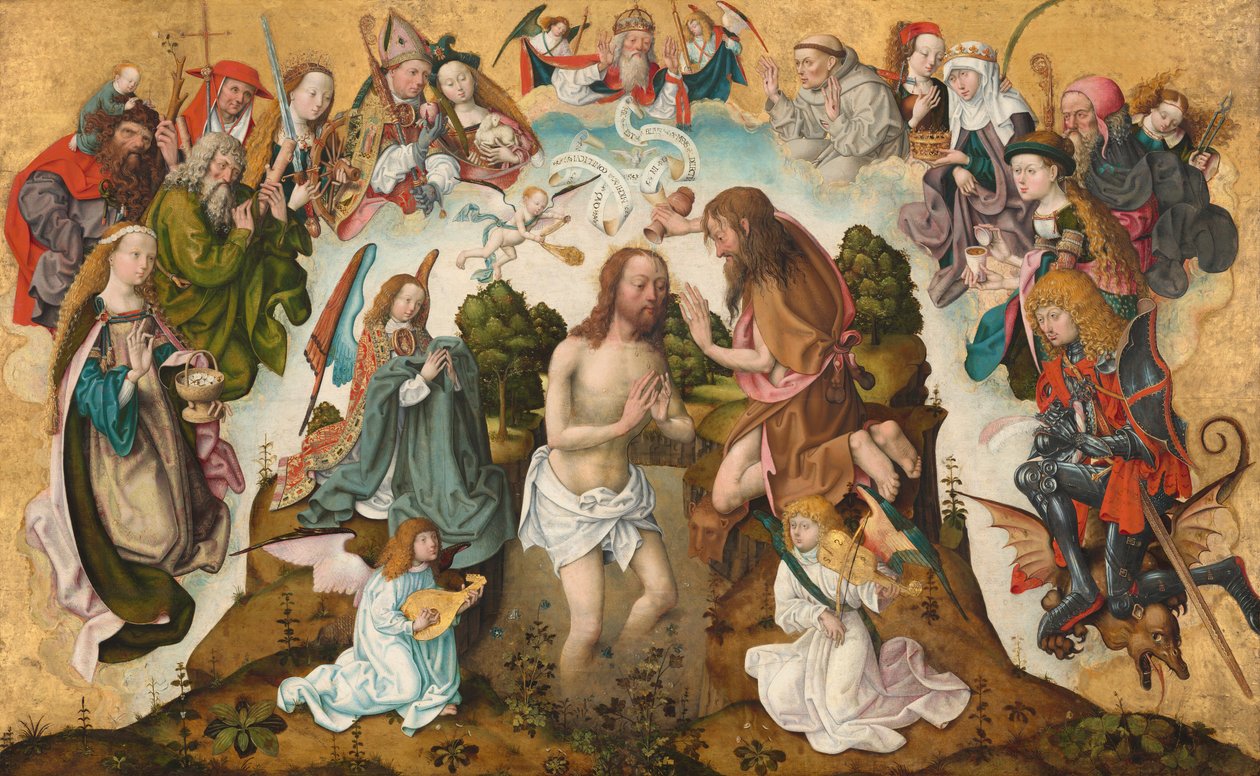 O Batismo de Cristo, c. 14851500. de Master of the St Bartholomew Altarpiece