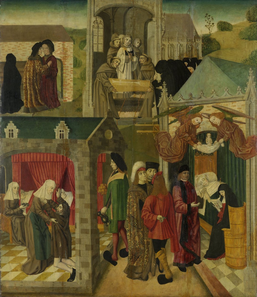 Santa Isabel da Hungria cuidando dos doentes em Marburgo