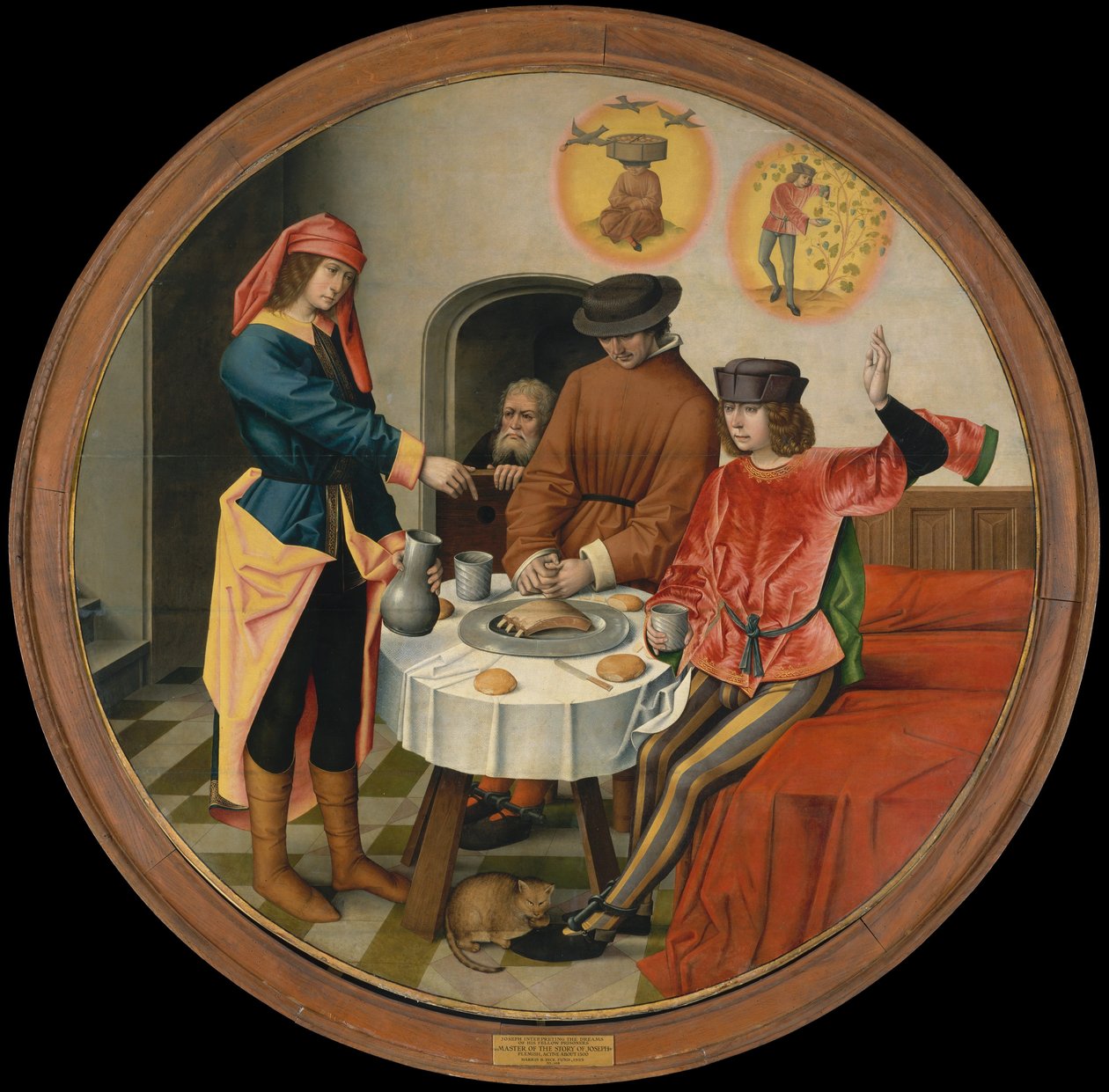 Joseph interpretando os sonhos de seus companheiros de prisão. de Master of the Story of Joseph