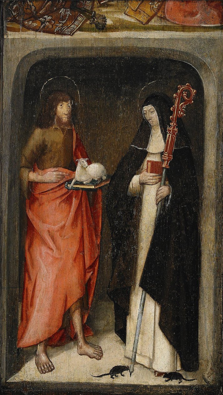 São João Batista e São Gertrudes de Nivelles, 1480 de Master of the View of St. Gudule
