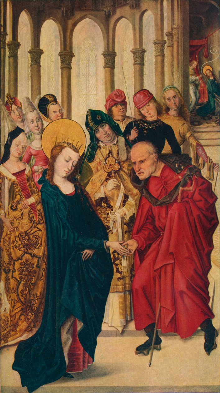 "O Casamento da Virgem", século XV de Master of the View of Ste