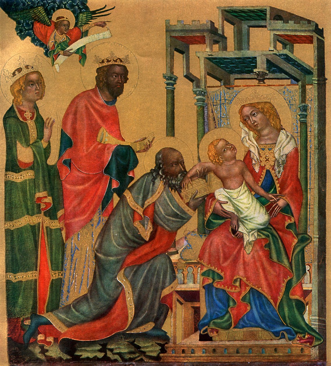 "A Adoração dos Reis Magos", c1350 1955. de Master of the Vyssi Brod Altar