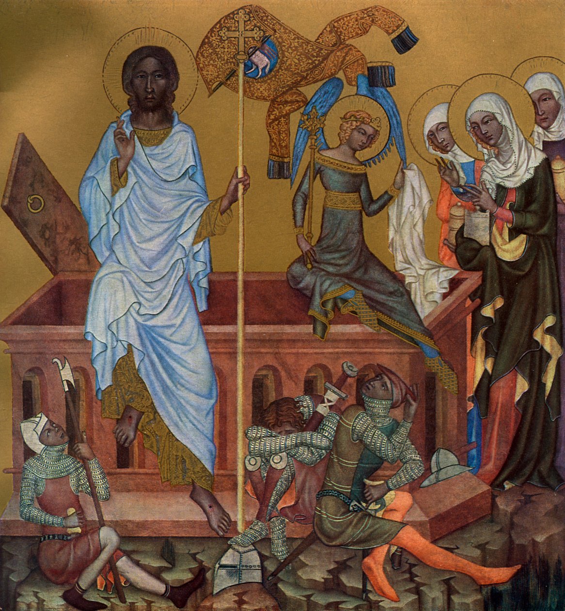 "A Ressurreição de Cristo", c1350 1955. de Master of the Vyssi Brod Altar