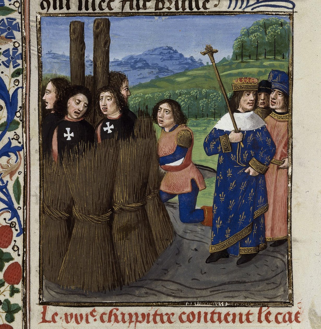 A queima dos Templários De: O destino de homens famosos por Giovanni Boccaccio de Master of the White inscriptions