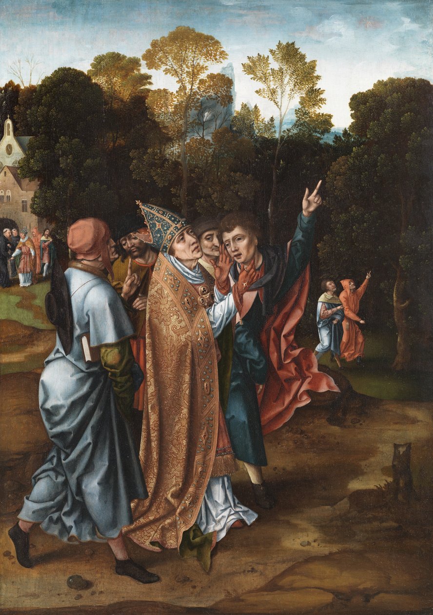 Visão do Bispo, c.1510-20 de Master of the von Groote Adoration