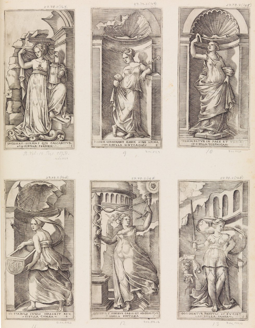 A Sibila Líbia, século XVI. de Master with the Name of Jesus
