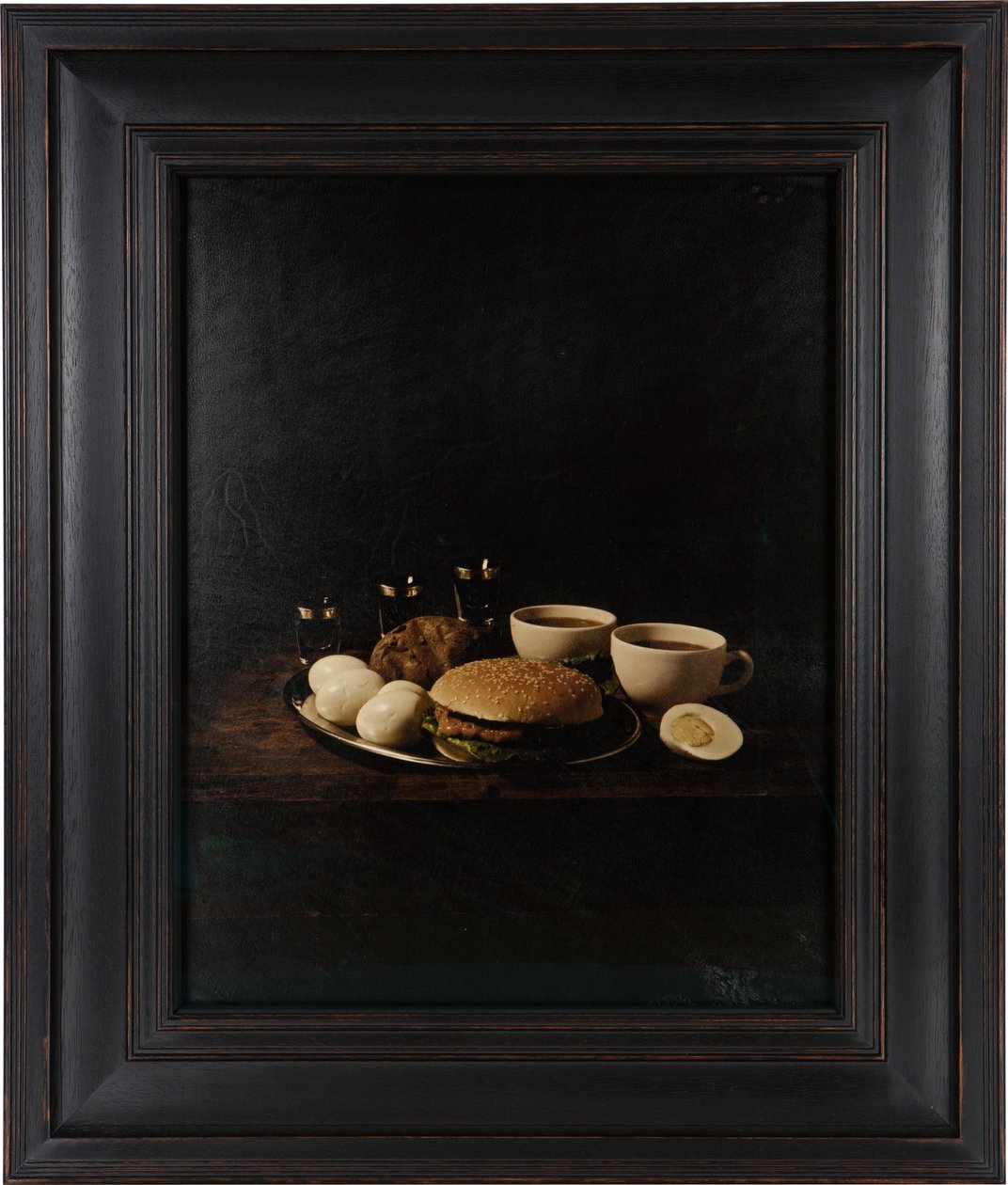 Last Meal on Death Row, Gary Gilmore, 2012 (Impressão em transferência digital sobre pergaminho de pele de cabra) de Mat Collishaw