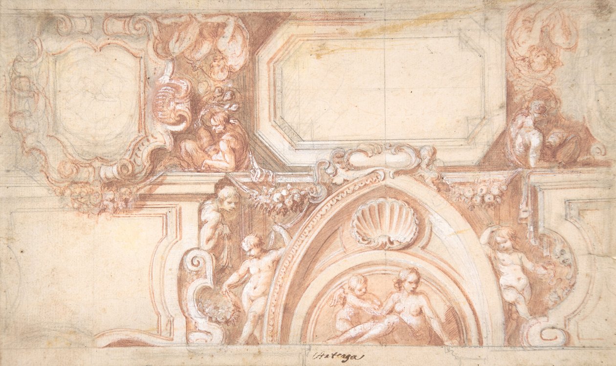 Desenho de tecto, 1633-1703. de Matías Arteaga y Alfaro