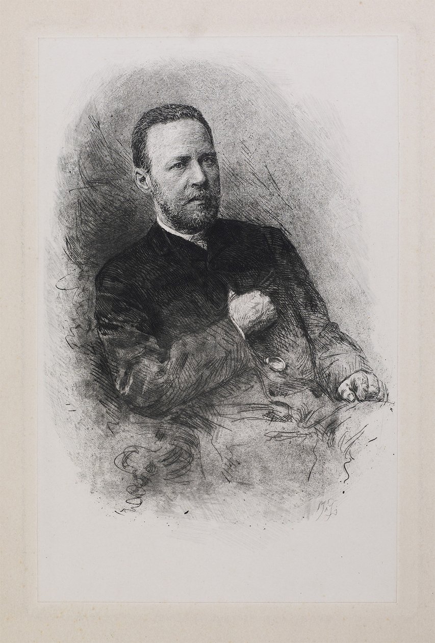 Retrato do historiador e jornalista Sergey Nikolayevich Shubinsky 1834-1913, década de 1900 de Mate