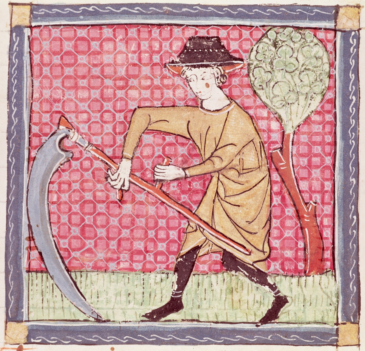 Fol.58v junho: Fenação de Matfre Ermengaut