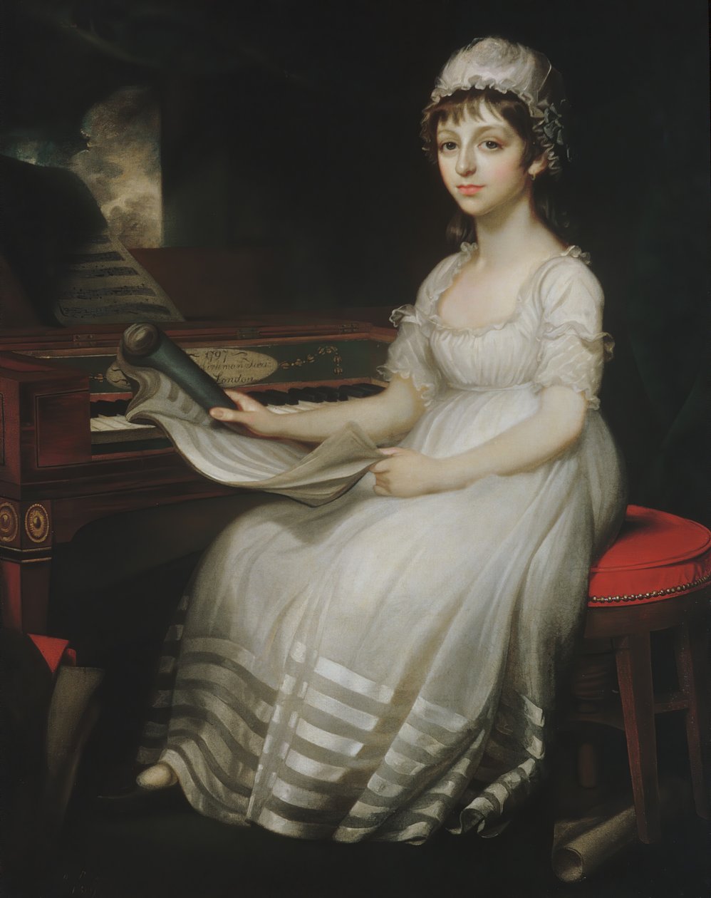 Retrato de uma jovem mulher, 1801. de Mather Brown