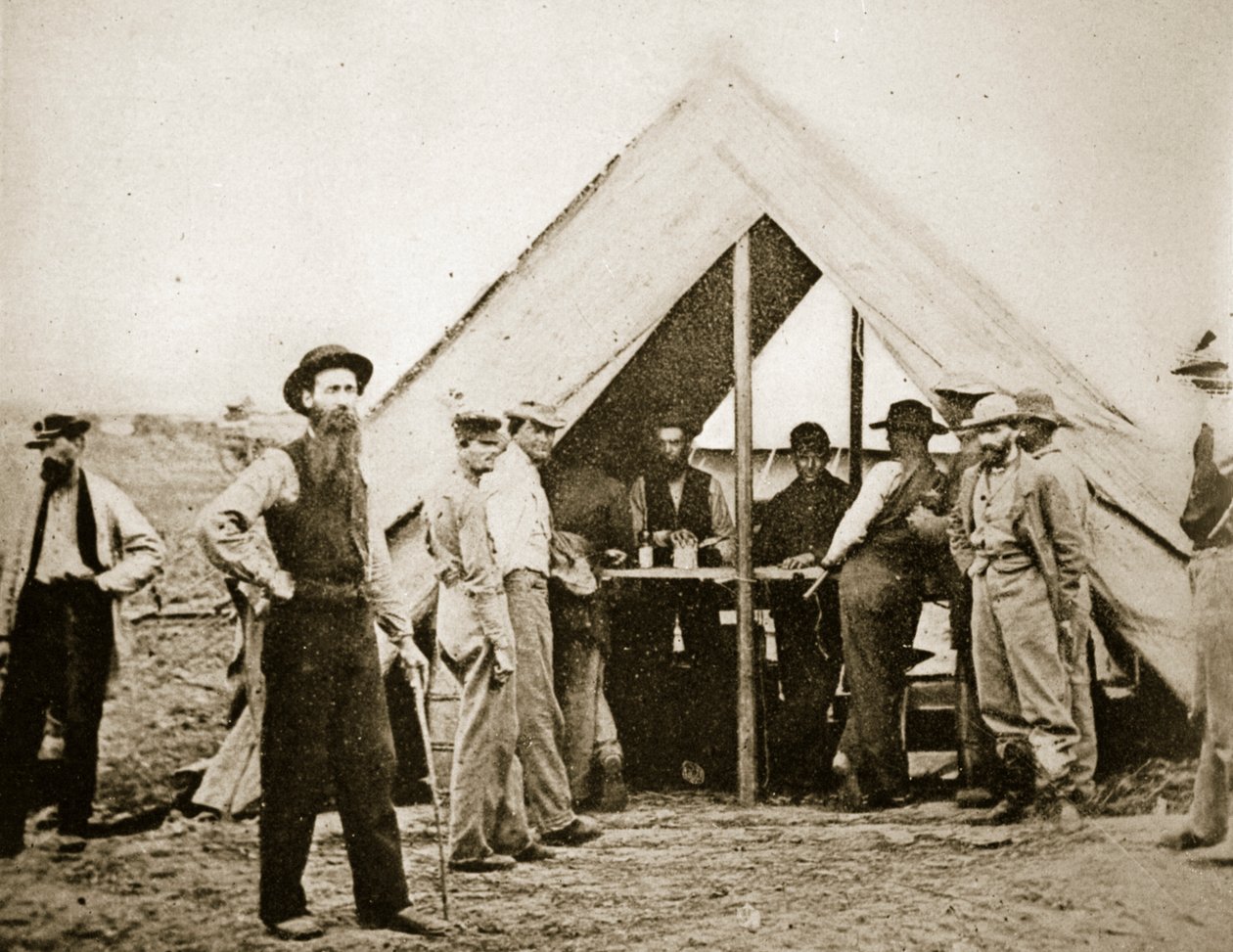 A Tenda de Sutler (Keeper da Loja do Exército), de junho de 1864 a abril de 1865 de Mathew B. Brady