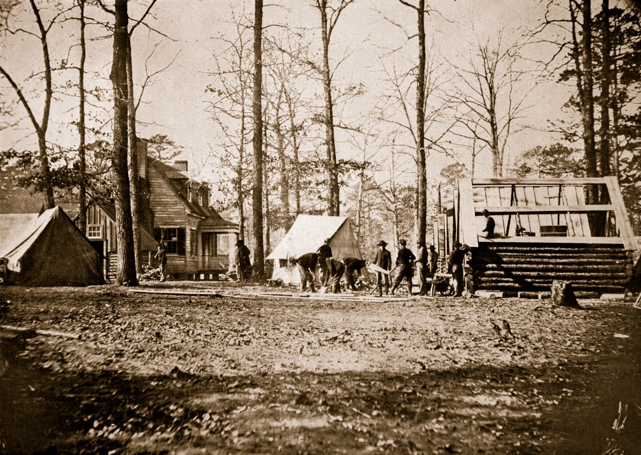Edifício Winter Quarters at City Point, 1861-65 de Mathew B. Brady