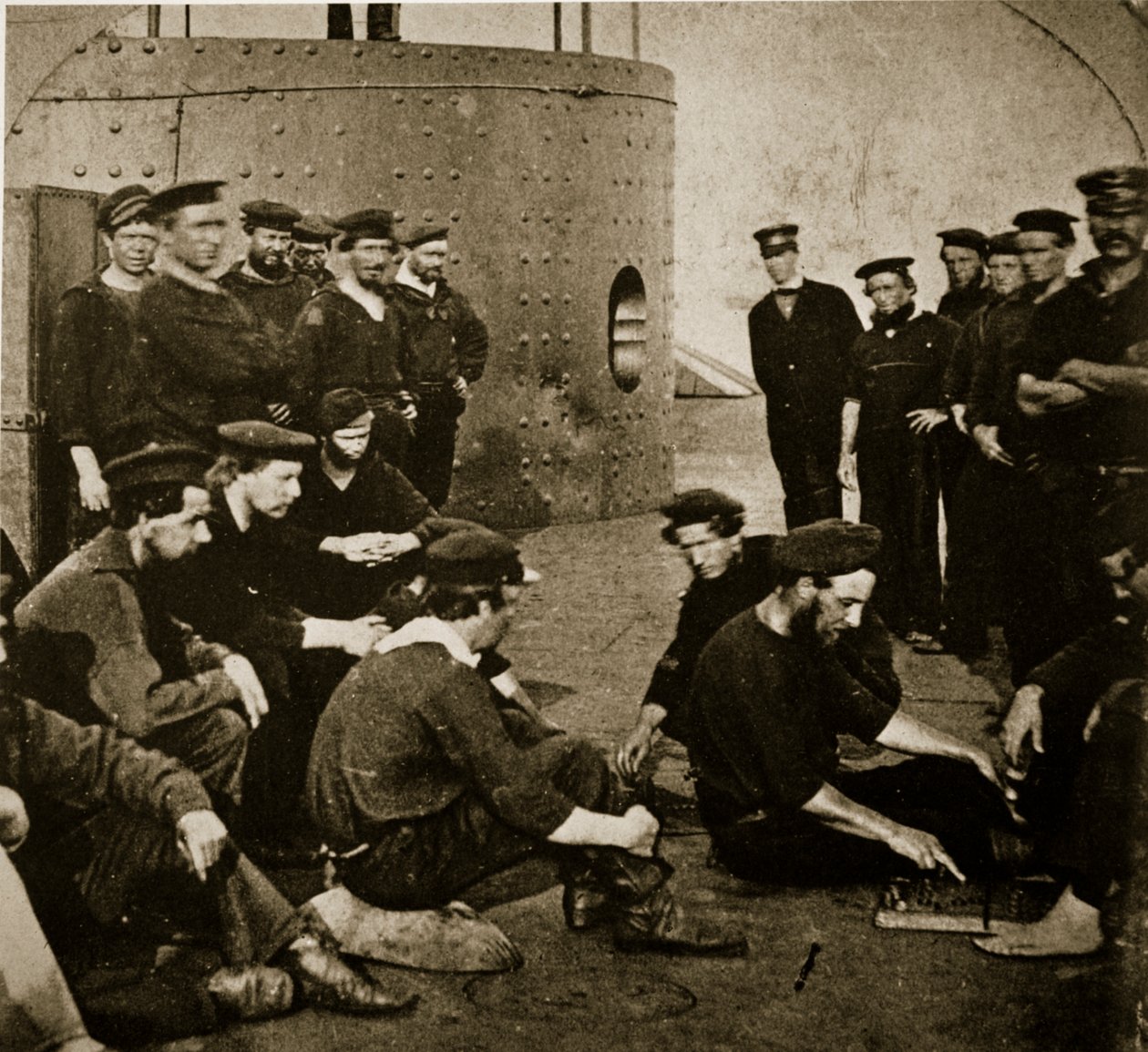Tripulação do &39;Monitor&39; original no convés, 1862 de Mathew B. Brady