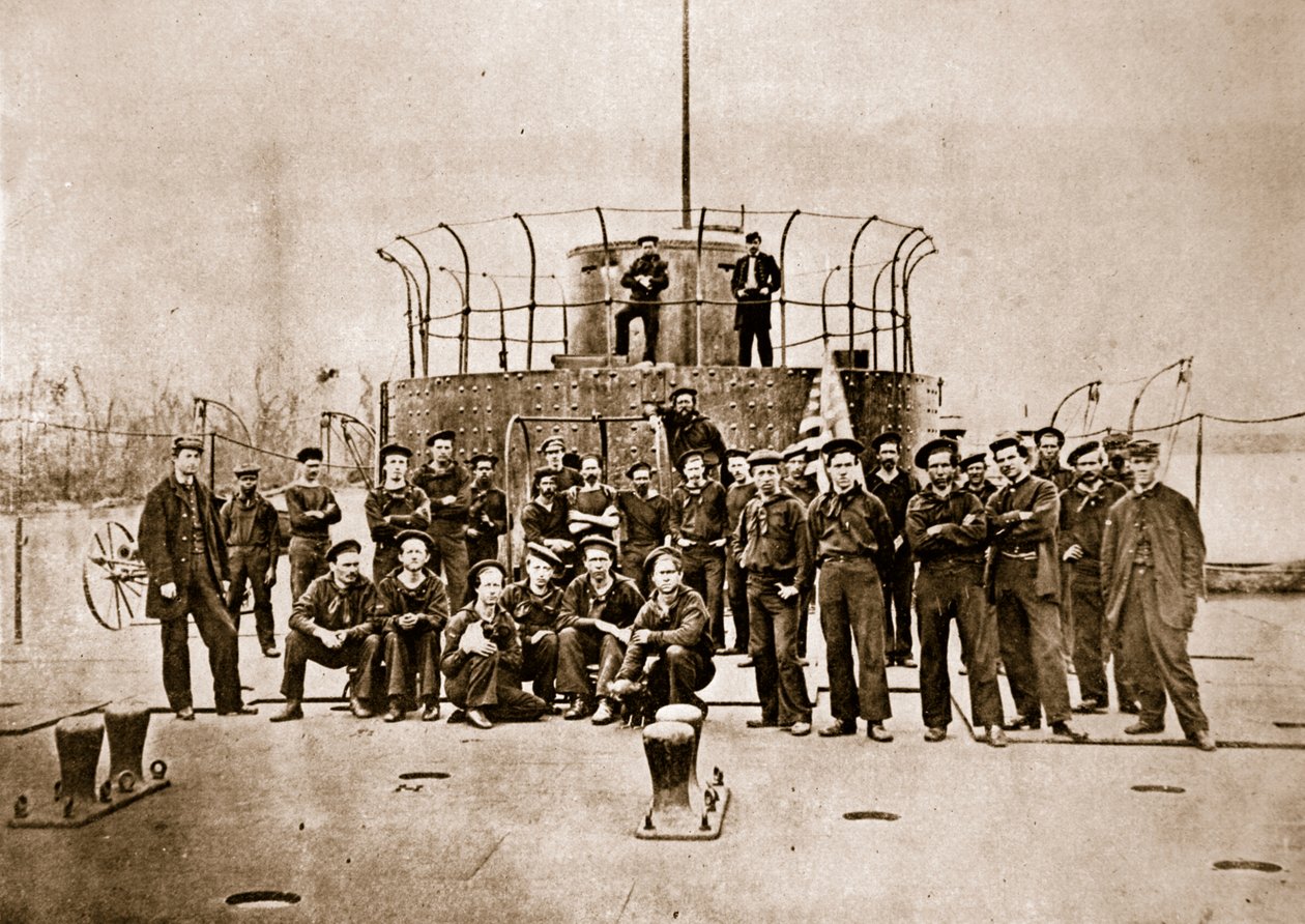 Baralho do &39;Monitor&39; no rio James, 1861-65 de Mathew B. Brady