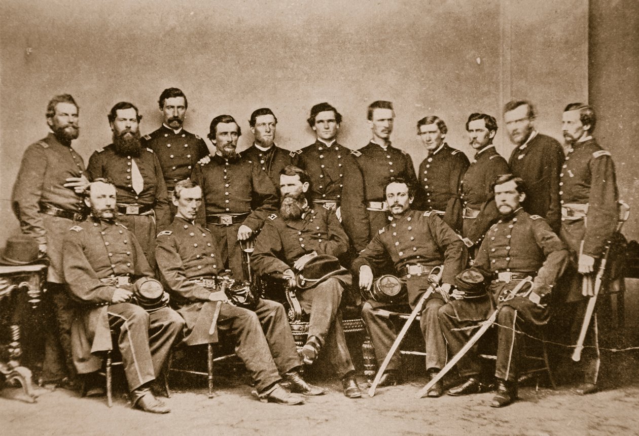 General FP Blair e Staff, 1861-65 de Mathew B. Brady