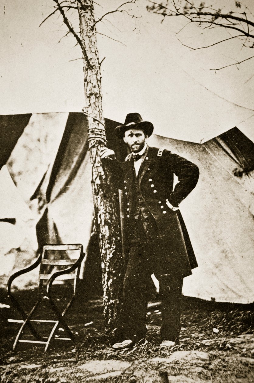 Grant geral pela árvore, ponto da cidade, 1864 de Mathew B. Brady