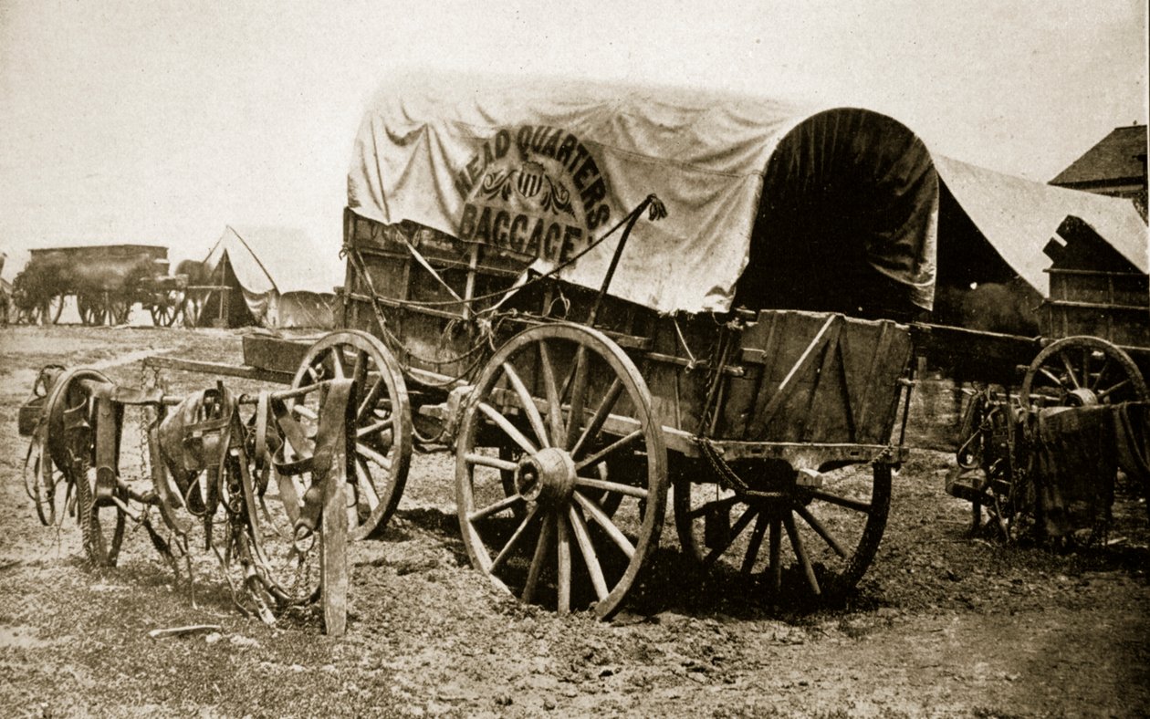 Vagão de bagagem do General Grant dos EUA, 1861-65 de Mathew B. Brady