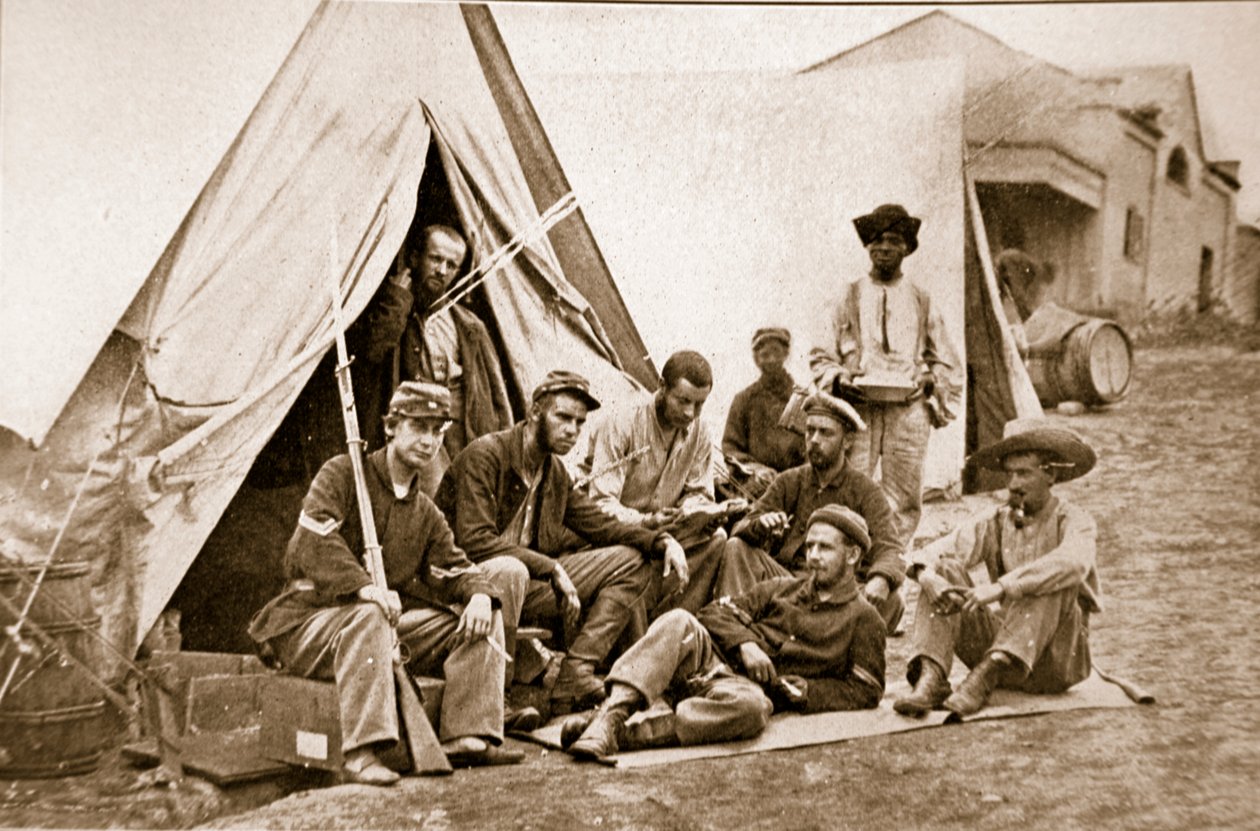 Cena do Acampamento de Verão, 1861-65 de Mathew B. Brady