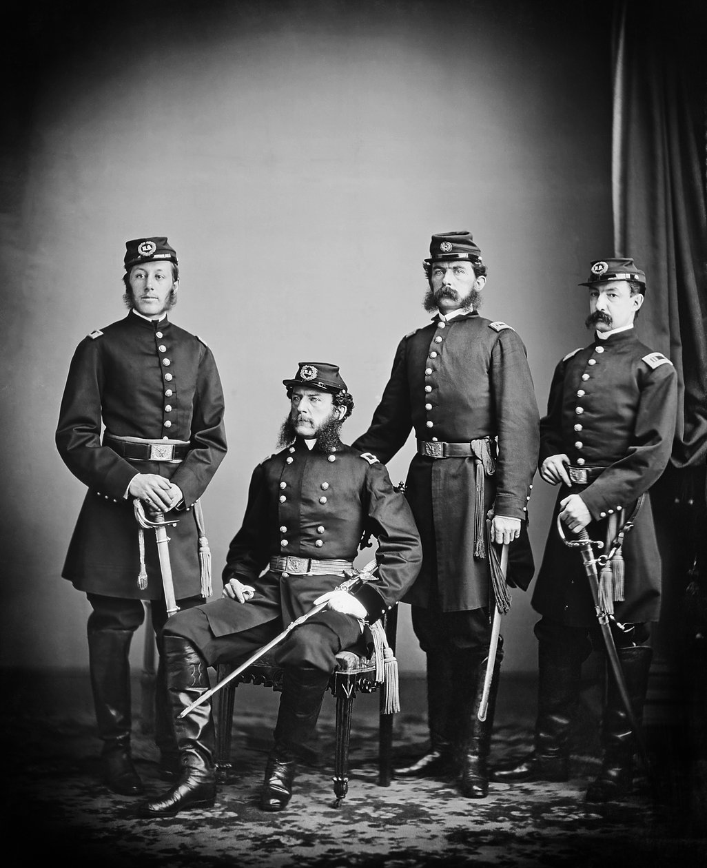 Brig da união. Gen Samuel Wylie Crawford e funcionários, verão de 1862 de Mathew B. Brady