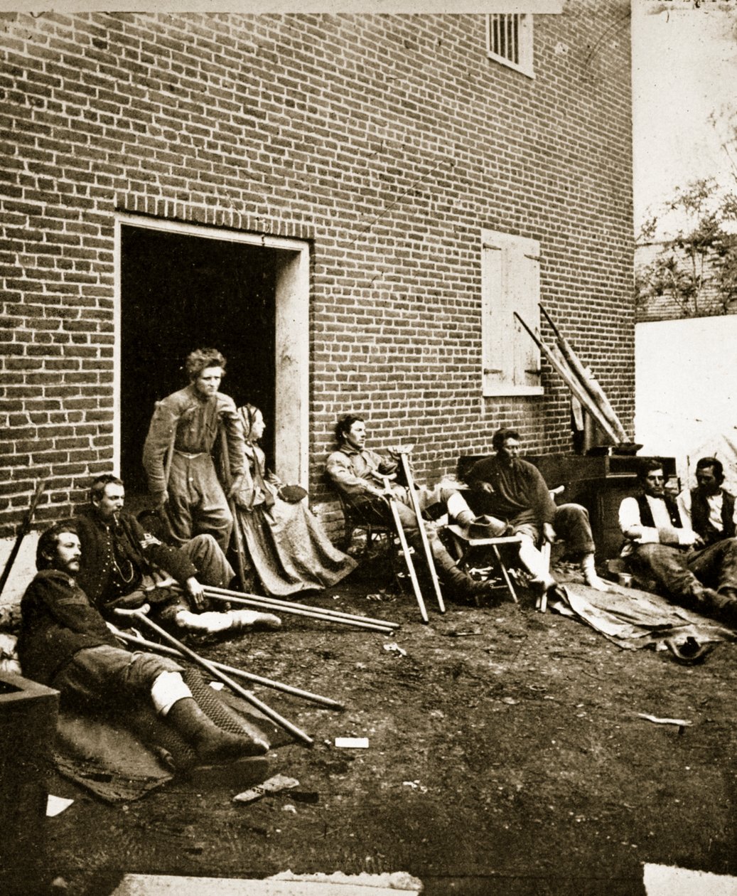 União ferida em Fredericksburg, Virgínia, 1863 de Mathew B. Brady