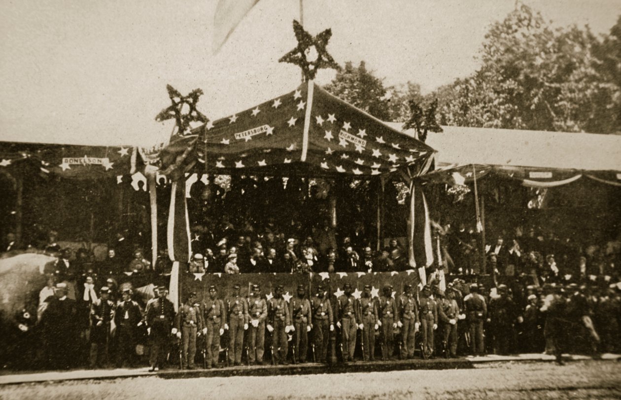 Exibindo tropas de retorno a Washington, 1861-65 de Mathew B. Brady