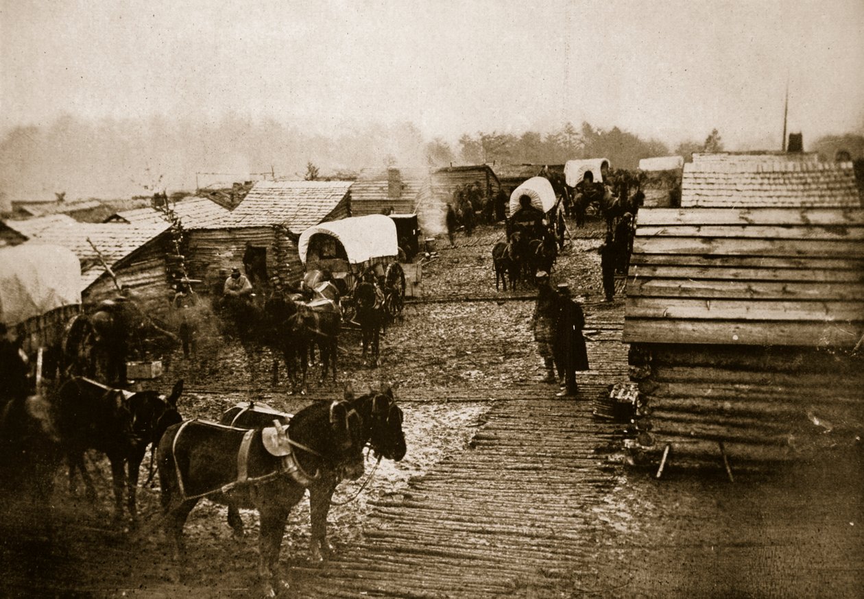 Winter Quarters e Corduroy Road, 1861-65 de Mathew B. Brady