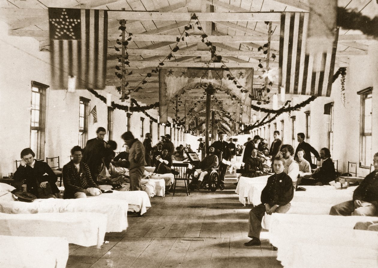 Hospital quadrado do exército para veteranos do exército da união (photogravure) de Mathew B. Brady
