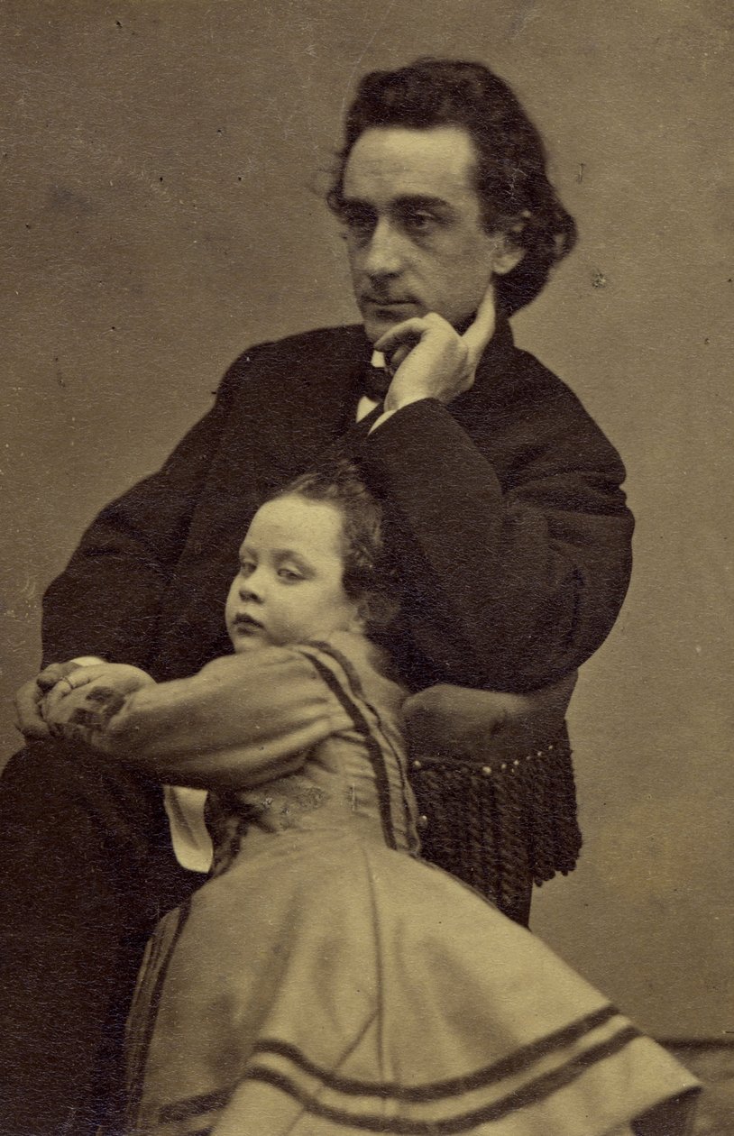 Edwin Booth e sua filha Edwina de Mathew B. Brady