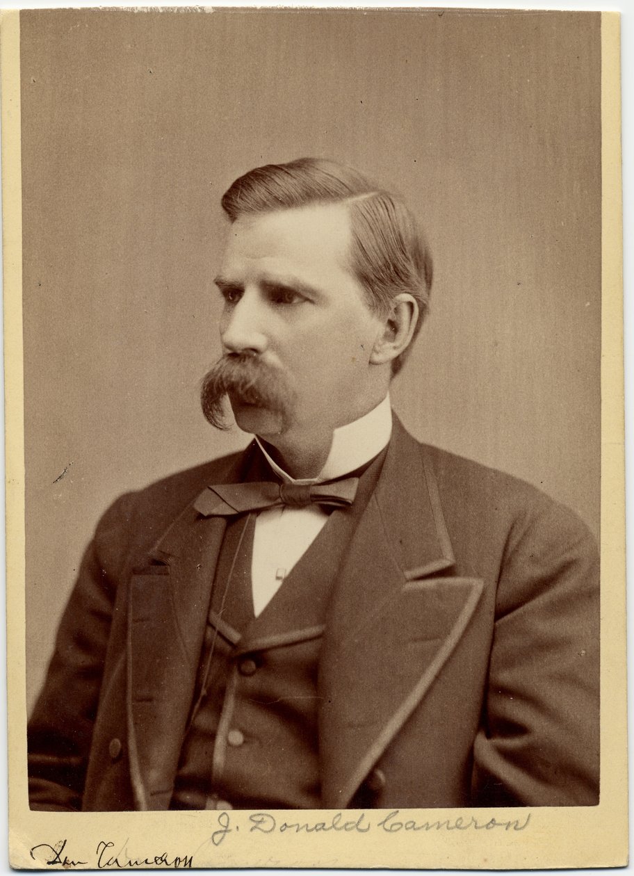 James Donald Cameron (1833-1918), político americano, 32º secretário de Estado dos EUA (foto do albume) de Mathew B. Brady