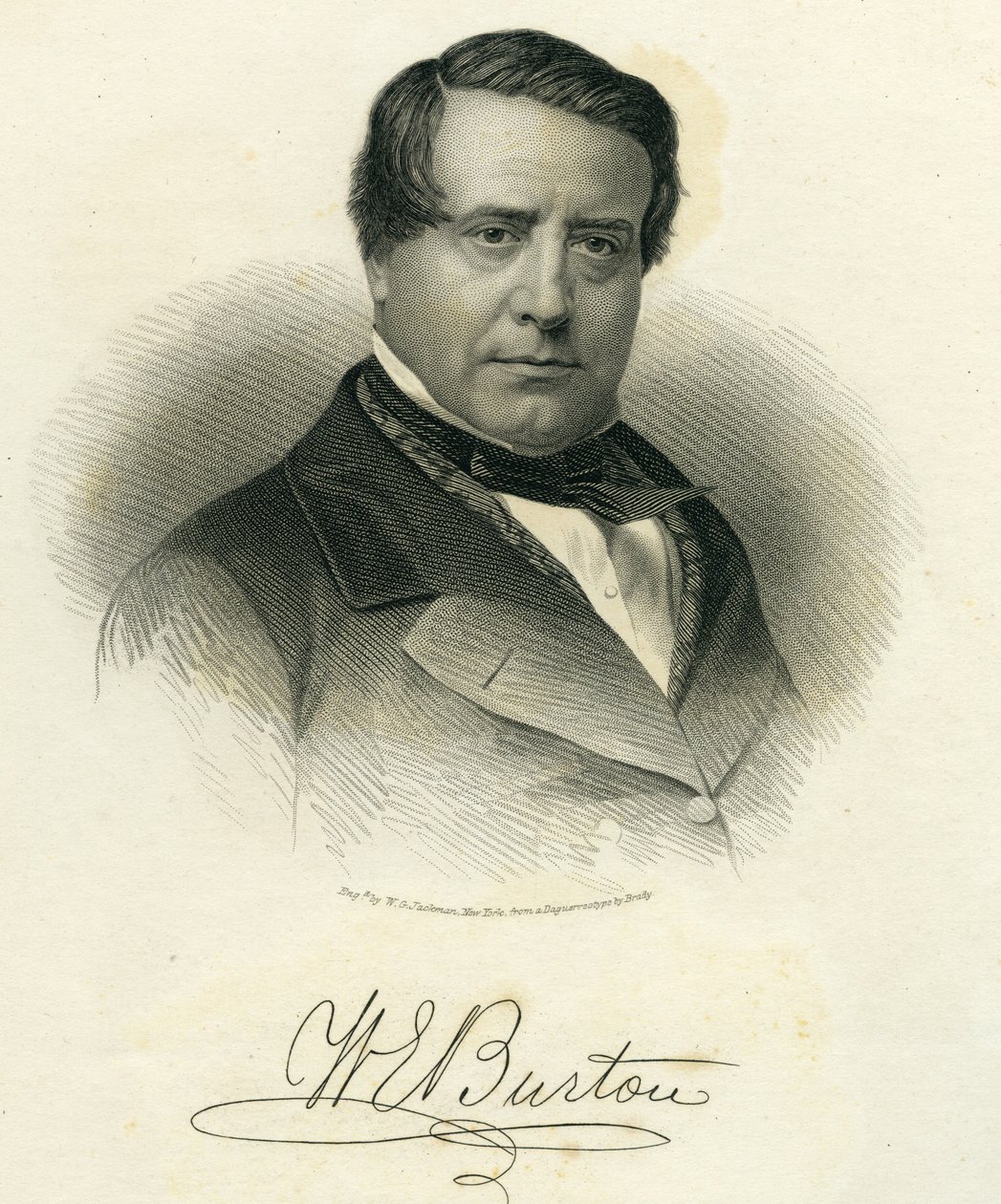 William Evans Burton, gravado por WG Jackman, 1875 de Mathew B. Brady